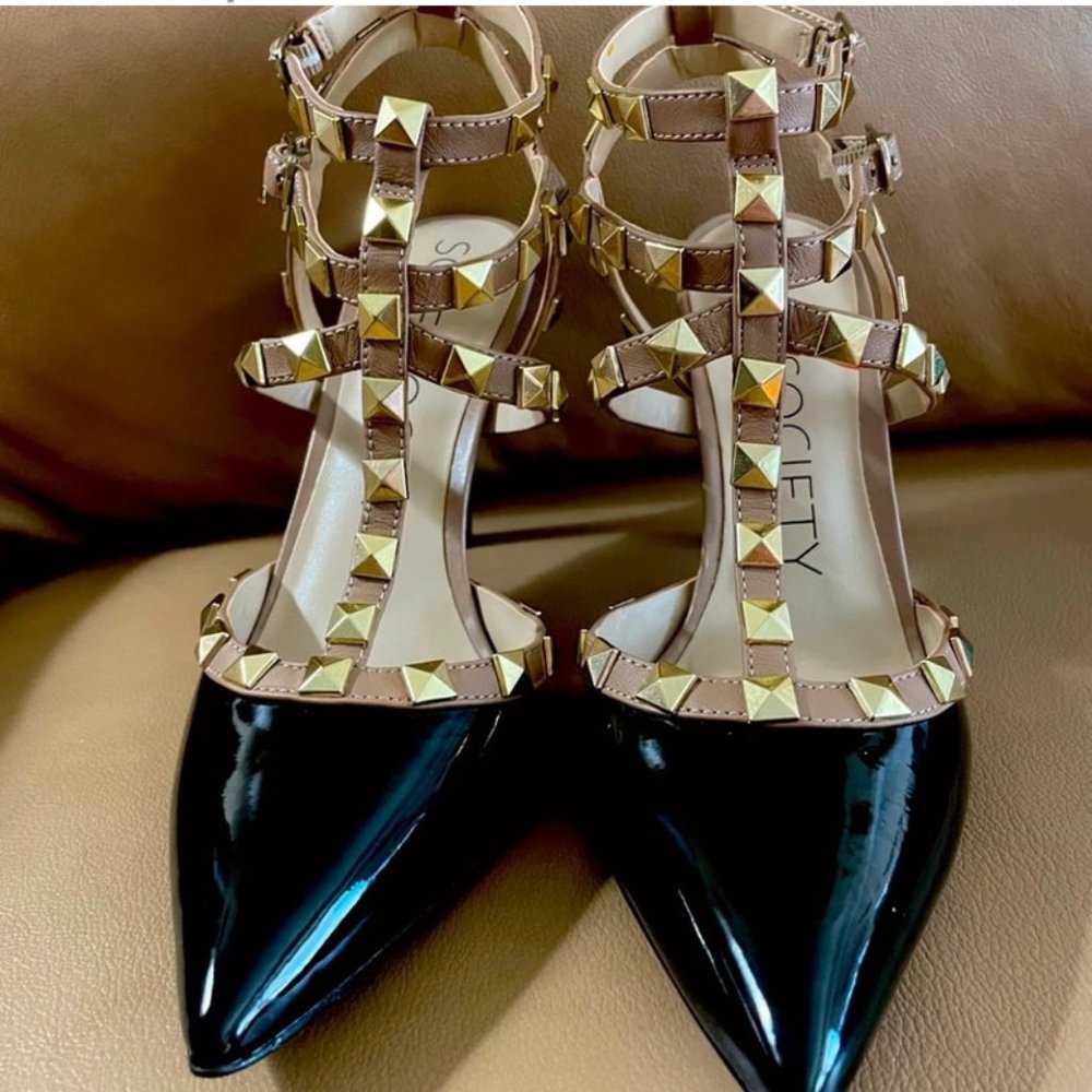 Black & Gold High Heels